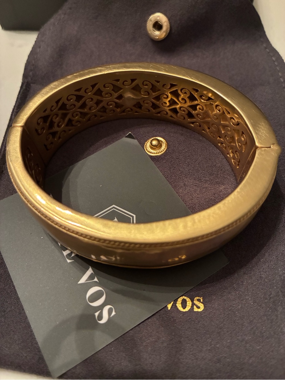 Julie Vos Gold Hammered Cuff Bracelet